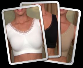 Single New Deluxe Padded Slim N Lift Aire Bra Lacy Edge White Black 