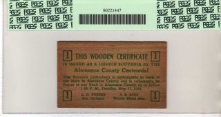 1949 Wooden Nickel Burlington Centennial Anniversary PCGS Gem 66 PPQ 