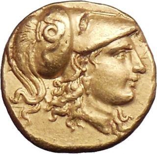 Alexander The Great 328 BC Lampsacus Gold Stater Athena Nike Life Time 