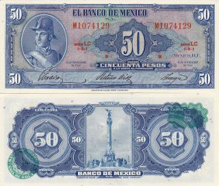 Mexico 50 Pesos Allende Nov 8 1961 UNC M1074129