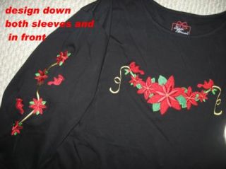 NEW Allyson Whitmore Christmas Stitched Tees Tops SIZE 2x 3x