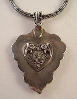 Aldrich Art Sterling Silver Inlay Heart Pendant Necklace