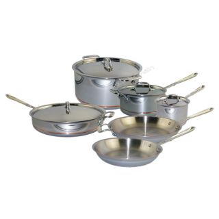All Clad Copper Core 10 Piece Cookware Set 18 10 Stainless Steel 