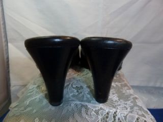   Italian Black Leather Mules 2.5 Heels Shoes Alexey SZ 5.5 B NICE