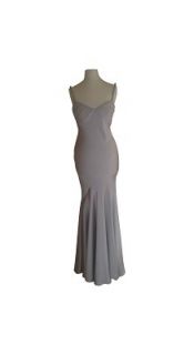 AMANDA WAKELEY silver grey silk evening or occasion wear dress UK 8 