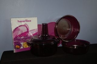 TUPPERWARE10pc COMPLETE STACK COOKER MICRO PITCHER SET w cookbook 