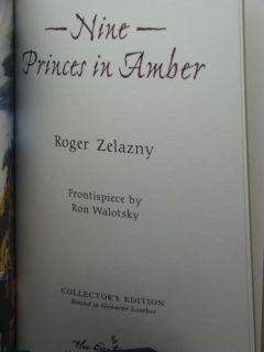 signatures, Nine Princes in Amber by Roger Zelazny, Easton Press