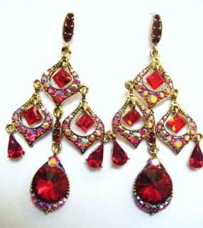 Amrita Singh Very Beautiful Chandelier Exotic Statement Earrings New 