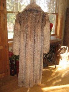 Excellent Medium Large Crystal Amber Fox Fur Coat Jacket #497s