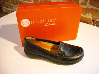 Clarks Unstructured Black Button Believeable Loafer 7 5
