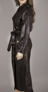 RARE NWOT Andrew Marc Lambskin Leather Dress Trench Coat $2,000