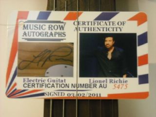 Lionel Richie Signed New Electric Autograph COA Guitar We Are The 