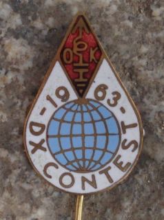1963 Czech DX Amateur Radio Ham Contesting Pin Badge