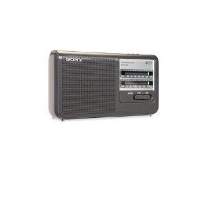 Sony ICF38 Portable Am FM Radio LED Tuner AC Battery Power Handle ICF 