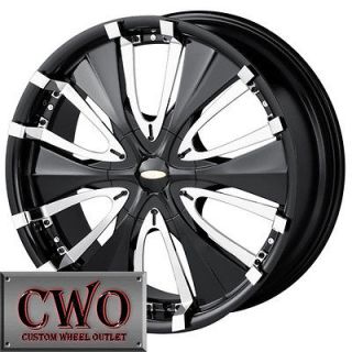 20 Black Baccarat Passion Wheels Rims 5x108/5x114.3 5 Lug Volvo Jaguar 