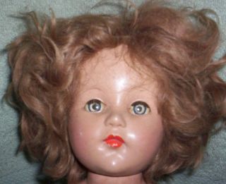   EFFANBEE ALL COMPOSITION 21 ANNE SHIRLEY DOLL OLD MOHAIR WIG NEEDS TLC