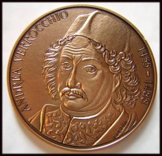 Art Medal of Andrea del Verrocchio (c.1435 1488)   Florentine sculptor 