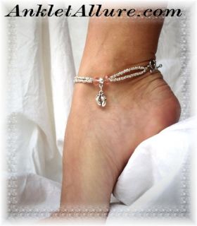   Gypsy Seahorse Charm Anklet Sealife Seashell Ankle Bracelet