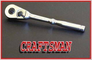 NEW CRAFTSMAN HAND Tools 1/4 drive FULL POLISH Quick Release Ratchet 