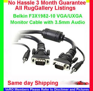 Belkin F3X1982 10 VGA/UXGA Monitor Cable with 3.5mm Audio for Computer 