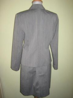 Antonio Melani Gray Skirt Suit 2pc Jacket Blazer Skirt Size 10