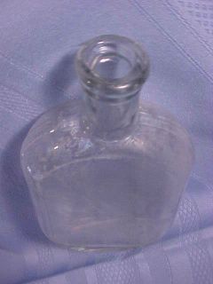 Antique Bottle Flask Old Bubbles Stained Cork Opening