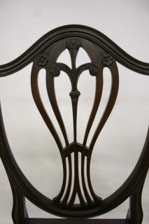 Antique Edwardian Chair Chippendale Style Dining Mahogany