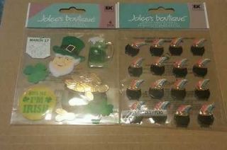PACKS ST PATTYS DAY Jolees boutique stickers SCRAPBOOKING brand new 