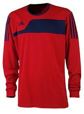 adidas Autheno Long Sleeve Football Jersey Sizes M L Red/Navy RRP £25