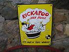 Kickapoo Joy Juice Sign Die Cut Emboss Man Store 1965