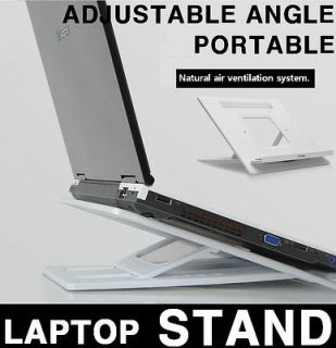 portable LAPTOP STAND white riser pad adjustable angle 4 notebook 