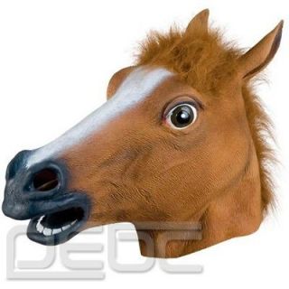   Party Horse head latex rubber Mask Adult Costume Prop Novelty Creepy