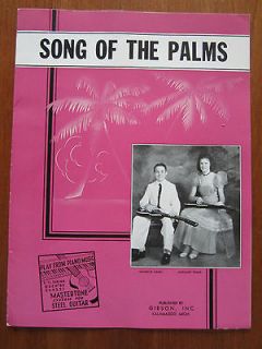 1940 Song of the Palms, Hawaii Sheet Music, Gibson steel guitars