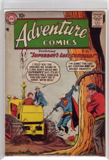 adventure comics 249 vg+ 1958 dc superboy lost costume time