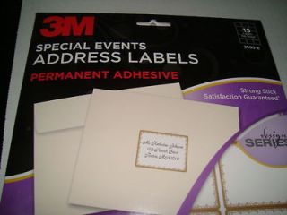 3M Special Events Address Labels Lot of 3,Permanent Adhesive Gold 