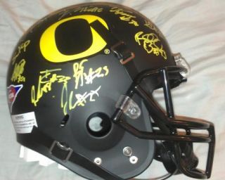 2012 Oregon Ducks Team Signed Football Helmet Certificate Proof Kenjon 