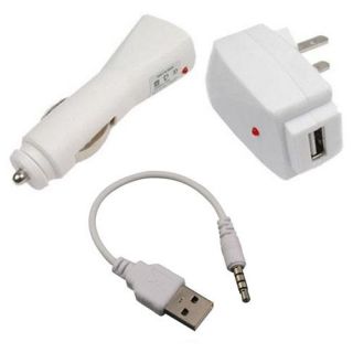 USB Charging Cable Car Adapter Wall Charger for iPod Shuffle 4th 5th 4 