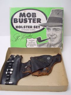 Vintage Mob Buster Toy Gun Holster Set Sargent Thursday
