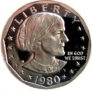 1979 P Susan B Anthony Dollar Dollar Coin Narrow Rim