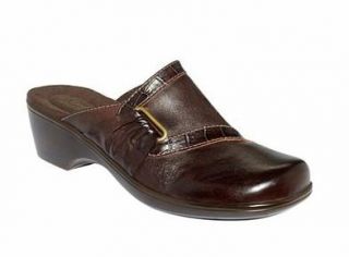 Clarks Womens Shoes April Violet Clogs Leather Brown 9 9M New $65 