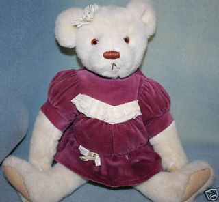 gund bialosky bear 16 white jointed teddy 1984 time left