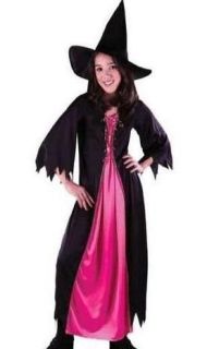 NWT Girls Black Pink WENDY the WITCH Costume Dress Up Size M 8 10 long 