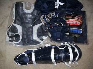 All Star Catchers Gear Shin Guards, Chest Protector, Mask, Bag   All 