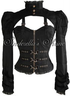 spin doctor open cleavage steam punk corset jacket goth