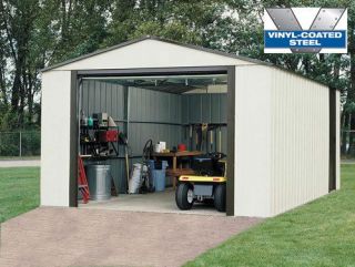 10 x 12 Steel Storage Building Shed w Garage Door