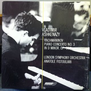 VLADIMIR ASHKENAZY rachmaninov piano concerto no 3 LP Mint  CS 6359 UK 