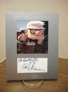 Ed Asner Autograph Up Disney Pixar Display Signed Signature COA 