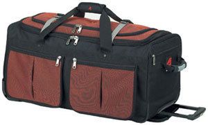 Athalon 15 Pocket 34 Large Wheeled Duffel Bag Luggage 534 Rust MSRP $ 