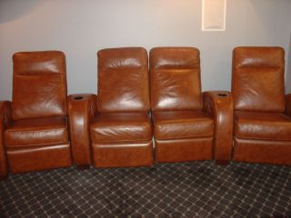 Leather Full Power Home Theatre Chair Unit