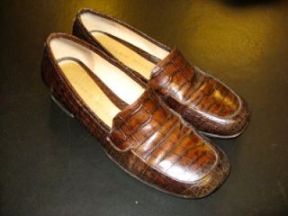 Antonio Melani Brown Leather Shoes Flats Womens 7 5 M